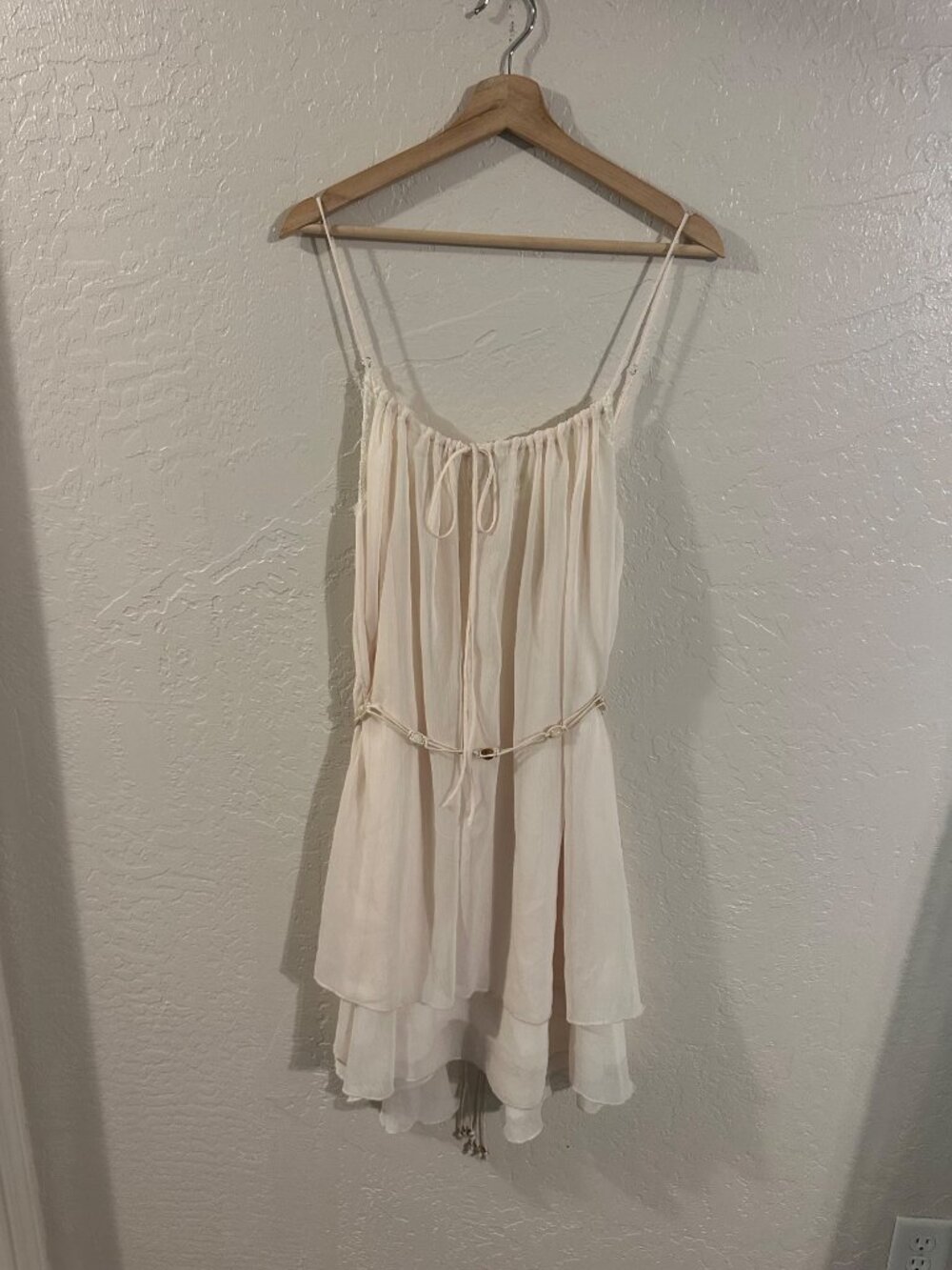 Miss Me Ivory Daydream Fairy Whimsigoth Cottage Core Beaded Hippie Dress